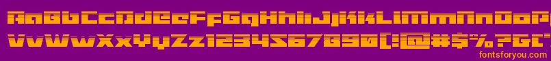 Turbochargehalf Font – Orange Fonts on Purple Background