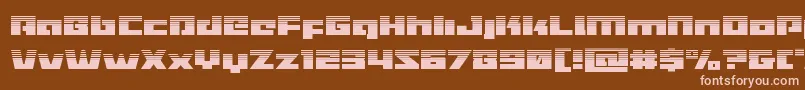 Turbochargehalf Font – Pink Fonts on Brown Background