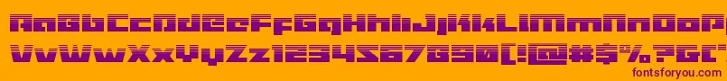 Turbochargehalf Font – Purple Fonts on Orange Background