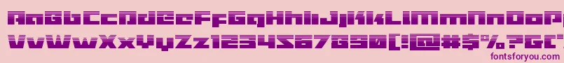 Turbochargehalf Font – Purple Fonts on Pink Background