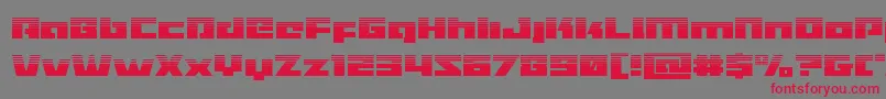 Turbochargehalf Font – Red Fonts on Gray Background