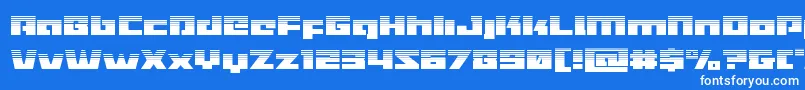 Turbochargehalf Font – White Fonts on Blue Background