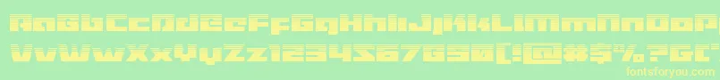 Шрифт Turbochargehalf – жёлтые шрифты на зелёном фоне
