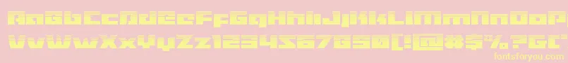 Turbochargehalf Font – Yellow Fonts on Pink Background