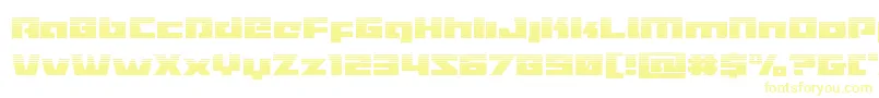 Turbochargehalf Font – Yellow Fonts on White Background