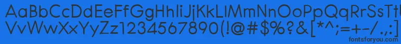 CenturaRoundBold Font – Black Fonts on Blue Background