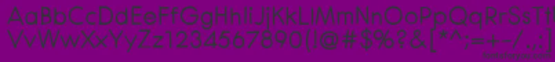 フォントCenturaRoundBold – 紫の背景に黒い文字