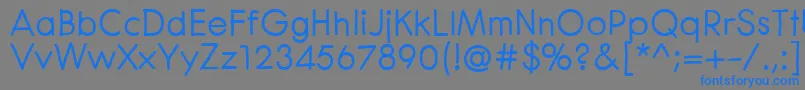 フォントCenturaRoundBold – 灰色の背景に青い文字