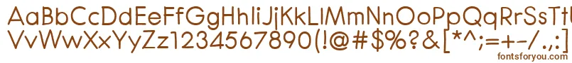 Шрифт CenturaRoundBold – коричневые шрифты на белом фоне