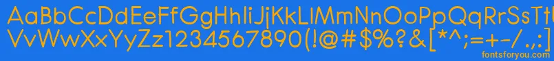 Шрифт CenturaRoundBold – оранжевые шрифты на синем фоне