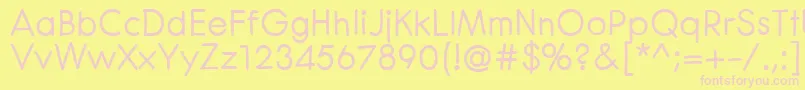 CenturaRoundBold-fontti – vaaleanpunaiset fontit keltaisella taustalla