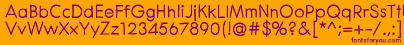CenturaRoundBold Font – Purple Fonts on Orange Background