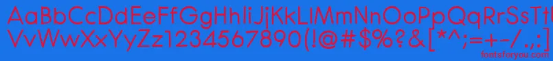 CenturaRoundBold Font – Red Fonts on Blue Background