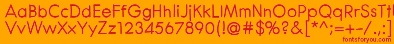CenturaRoundBold Font – Red Fonts on Orange Background
