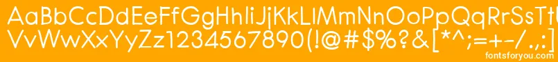 CenturaRoundBold Font – White Fonts on Orange Background