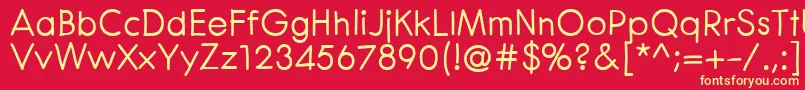 フォントCenturaRoundBold – 黄色の文字、赤い背景