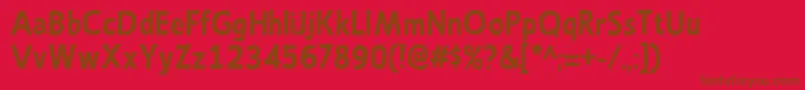 フォントEmoryBold – 赤い背景に茶色の文字