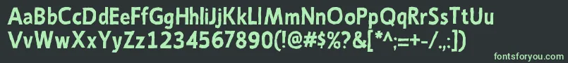 Шрифт EmoryBold – зелёные шрифты на чёрном фоне