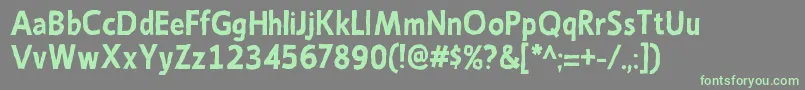 EmoryBold-fontti – vihreät fontit harmaalla taustalla