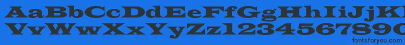 Шрифт Azlatinwidec – чёрные шрифты на синем фоне