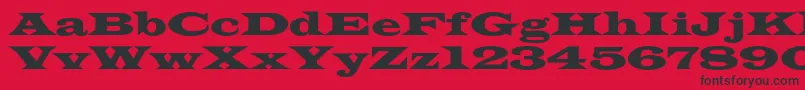 フォントAzlatinwidec – 赤い背景に黒い文字