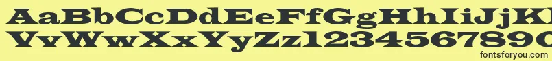 Azlatinwidec Font – Black Fonts on Yellow Background