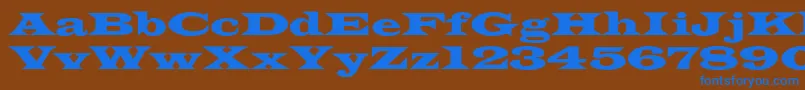 Czcionka Azlatinwidec – niebieskie czcionki na brązowym tle