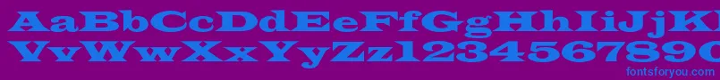 Шрифт Azlatinwidec – синие шрифты на фиолетовом фоне