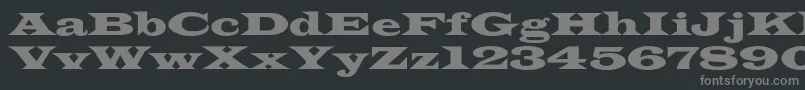 Azlatinwidec-fontti – harmaat kirjasimet mustalla taustalla