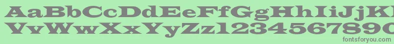 Azlatinwidec-fontti – harmaat kirjasimet vihreällä taustalla