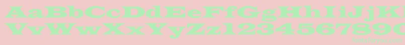 Azlatinwidec-fontti – vihreät fontit vaaleanpunaisella taustalla