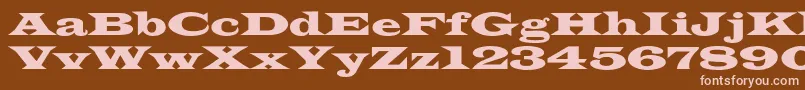 Azlatinwidec Font – Pink Fonts on Brown Background