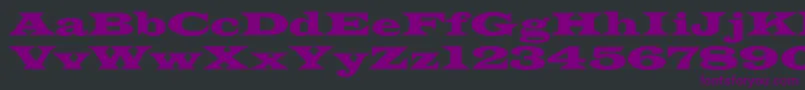 Azlatinwidec-fontti – violetit fontit mustalla taustalla