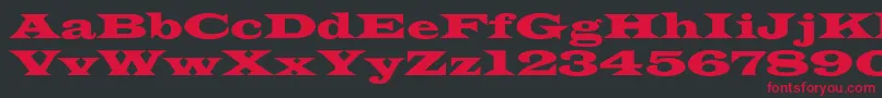 Azlatinwidec-Schriftart – Rote Schriften auf schwarzem Hintergrund