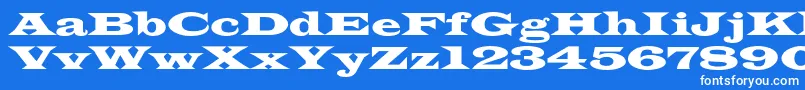 Azlatinwidec-fontti – valkoiset fontit sinisellä taustalla