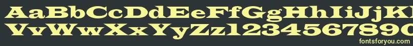 Azlatinwidec-Schriftart – Gelbe Schriften auf schwarzem Hintergrund