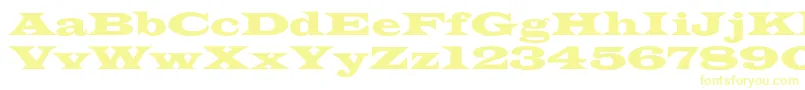 フォントAzlatinwidec – 黄色のフォント