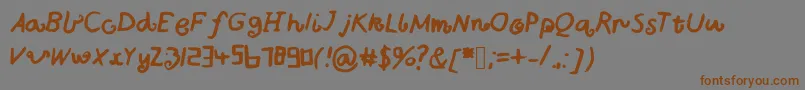 Bigcurls Font – Brown Fonts on Gray Background
