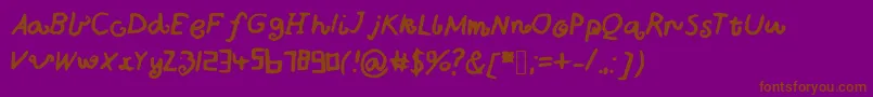 Bigcurls Font – Brown Fonts on Purple Background