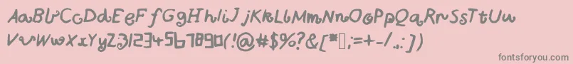 Bigcurls Font – Gray Fonts on Pink Background