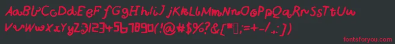 Bigcurls Font – Red Fonts on Black Background