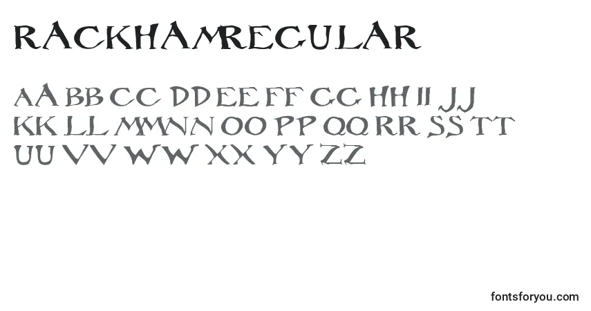 RackhamRegular-fontti – aakkoset, numerot, erikoismerkit