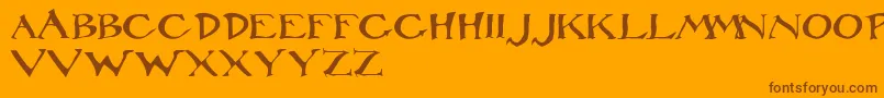 RackhamRegular Font – Brown Fonts on Orange Background