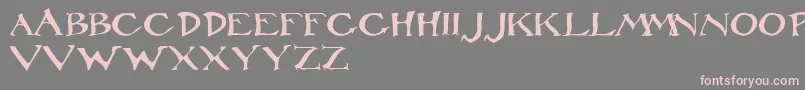 RackhamRegular-Schriftart – Rosa Schriften auf grauem Hintergrund