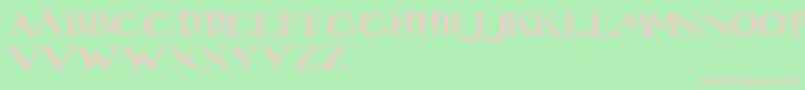 RackhamRegular Font – Pink Fonts on Green Background