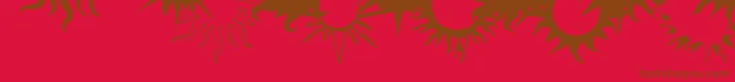 Czcionka FlamingStars26Splatters – brązowe czcionki na czerwonym tle