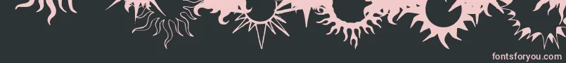 フォントFlamingStars26Splatters – 黒い背景にピンクのフォント