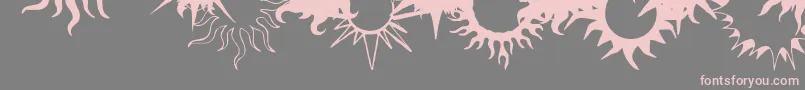 フォントFlamingStars26Splatters – 灰色の背景にピンクのフォント