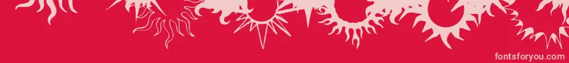 フォントFlamingStars26Splatters – 赤い背景にピンクのフォント