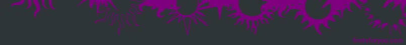 フォントFlamingStars26Splatters – 黒い背景に紫のフォント